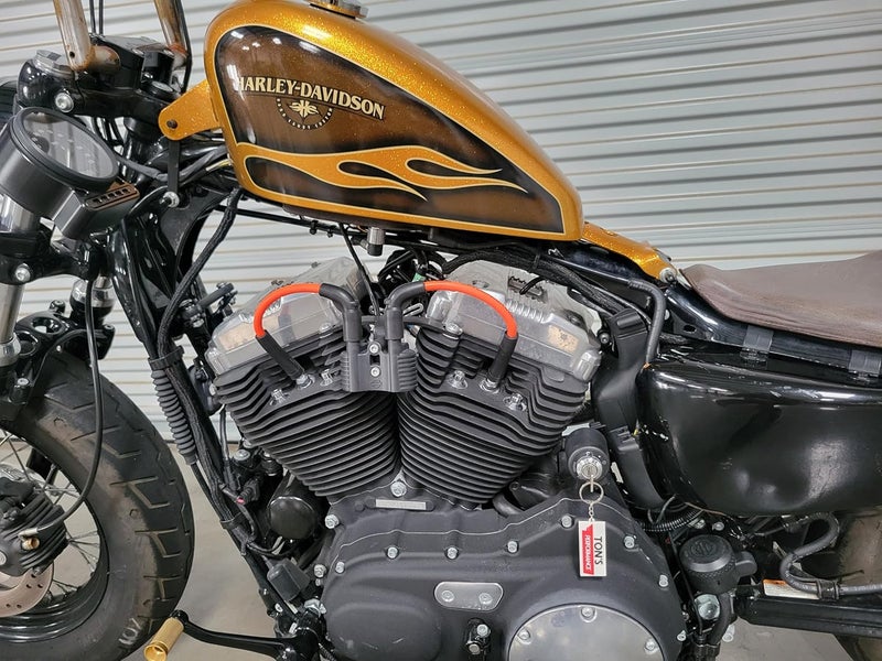 Ton's Performance Orange 10mm Thick Spark Plug Wire Compatible with Harley-Davidson Forty Eight Iron 883 Seventy Two Sportster 883 1200 with Coil Relocation 2007+, 07XLRELO-OR-10MM - Image 4